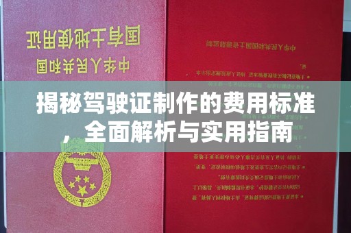 蒙阴揭秘驾驶证制作的费用标准，全面解析与实用指南